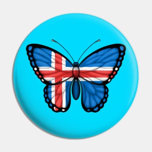 Icelandic Flag Butterfly Pin