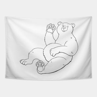 Bear - Line Art Tapestry