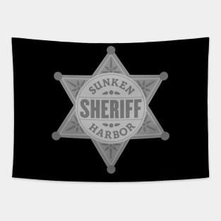 Sunken Harbor Sheriff Badge Tapestry