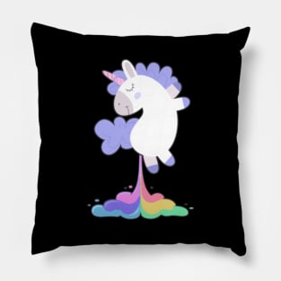 Funny Unicorn Rainbow Birthday Fart Shirt - Gift Pillow