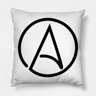 Atheist Symbol T-Shirt Pillow