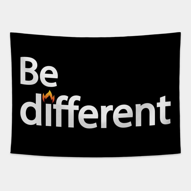 Be different text design Tapestry by BL4CK&WH1TE 