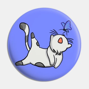 Cat and Butterfly Pin