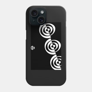 black n white spirals Phone Case