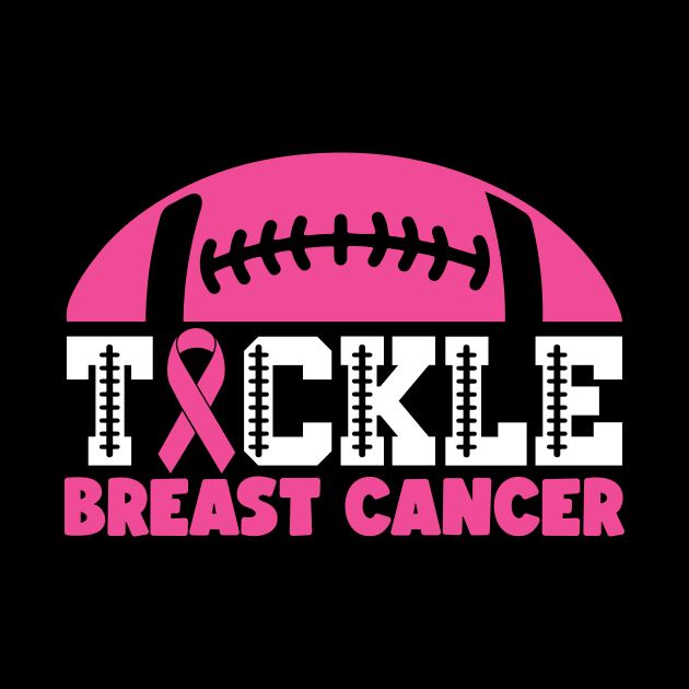 Tackle Breast Cancer Football Sport Awareness Support Pink Ribbon by Color Me Happy 123