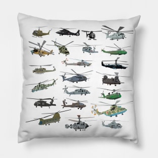 Modern Military Helicopters Pillow