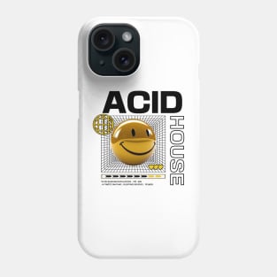 ACID HOUSE  - 3D Smiley (Yellow/Black) Phone Case