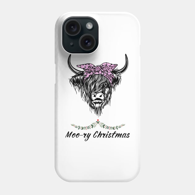 Moo-ry Christmas Phone Case by Best&Unique