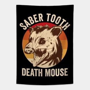 Saber Tooth Death Mouse Funny Possum Tapestry