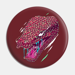 snake head illustration Pin