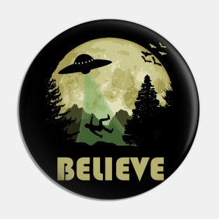 Believe Alien Abduction Pin