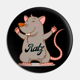 RATZ cool rat shirt Pin