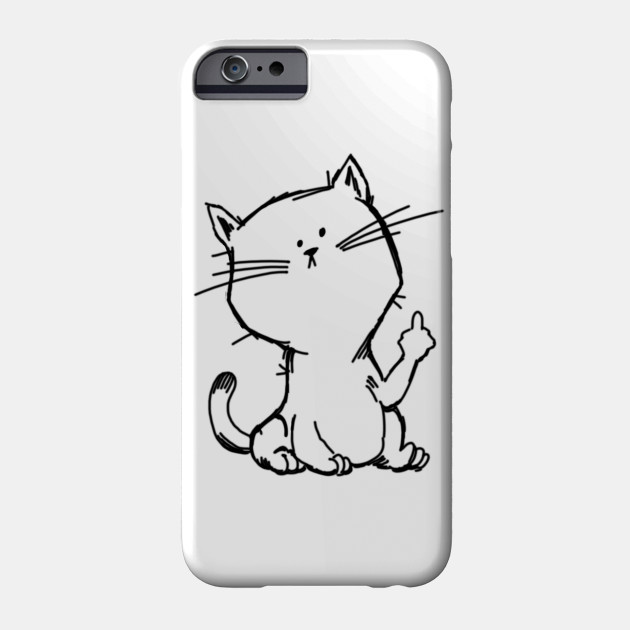 Sassy Cat Flipping The Bird Cats Phone Case Teepublic