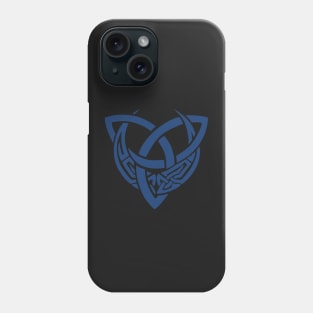 Blue Triquetra Celtic Moon Symbol Phone Case