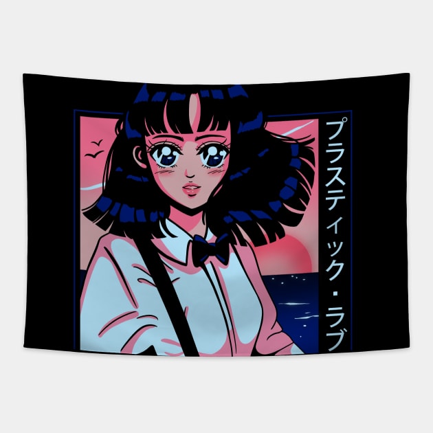 Plastic Anime Love Tapestry by Pescapin