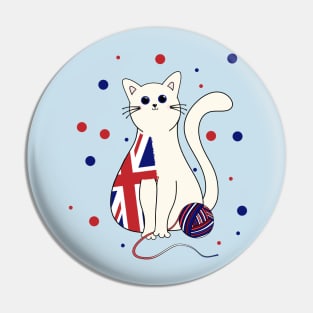 British Kitty Cat with String Pin