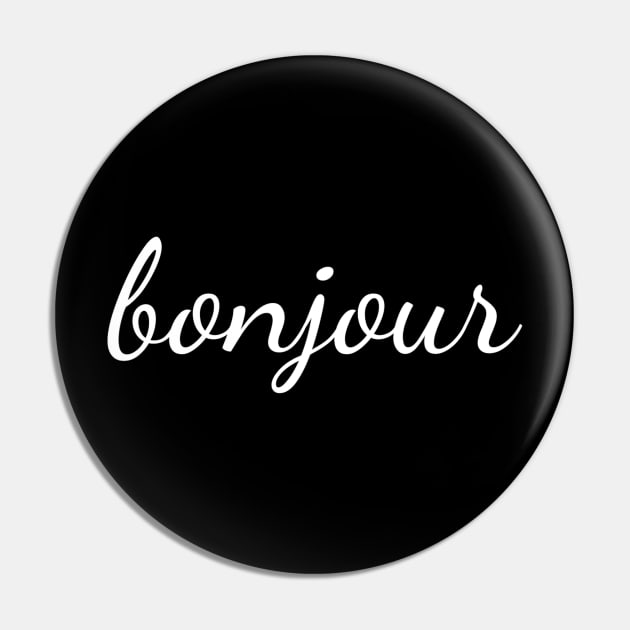 Bonjour T Shirt French Language Saying Teacher Student Pin by agustinbosman