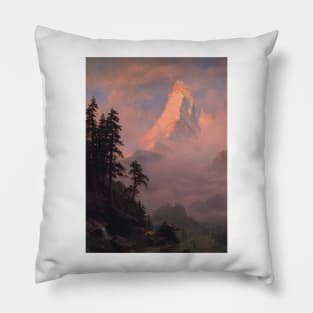 Sunrise on the Matterhorn is painting by American artist Albert Bierstadt. Pillow