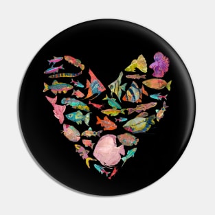 Heart of Tropical Fish Pin