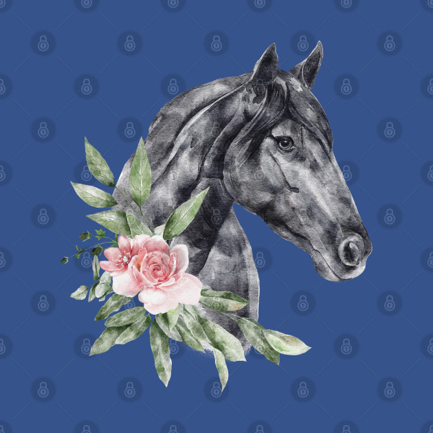 Discover Floral Wild Horse Mustangs Animal Spirit Wildlife Rescue - Wild - T-Shirt