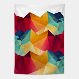 Geometric Color Mountains Tapestry