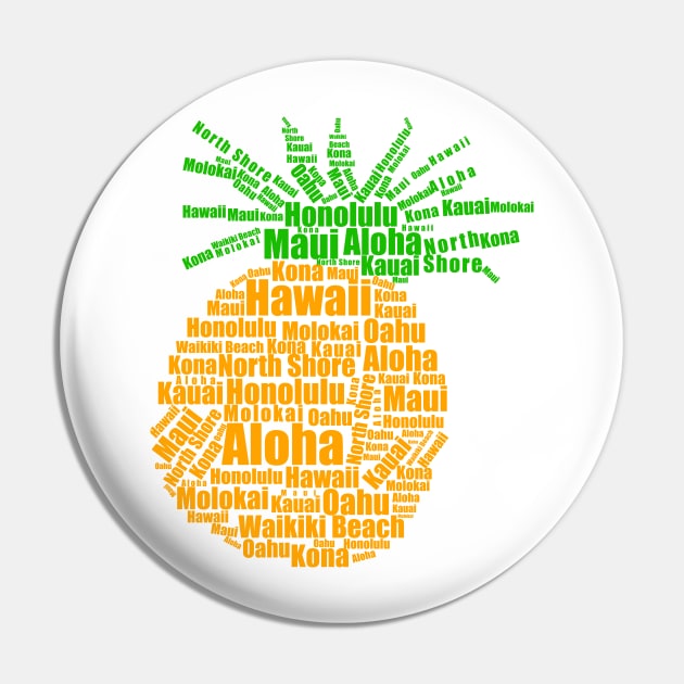 Hawaii pineapple word cloud Pin by artsytee
