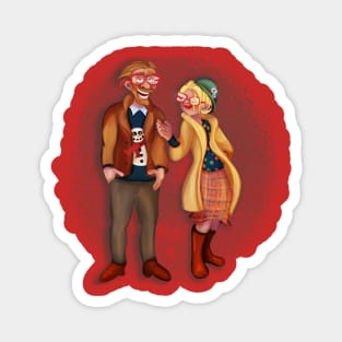 Christmas Couple Fun Magnet