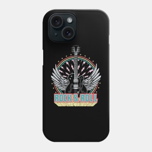 Vintage Retro Style Music instruments Guitarist Rock & Roll Phone Case