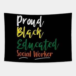 Quote Proud Black Tapestry