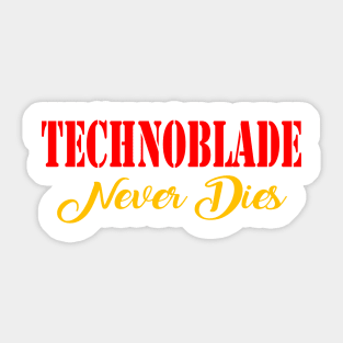 Technoblade Never Dies Camiseta t shirt' Sticker