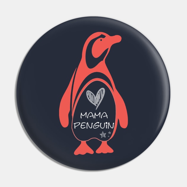 Mama Penguin Pin by Unelmoija