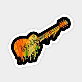 melting guitar graphic sublimation Magnet