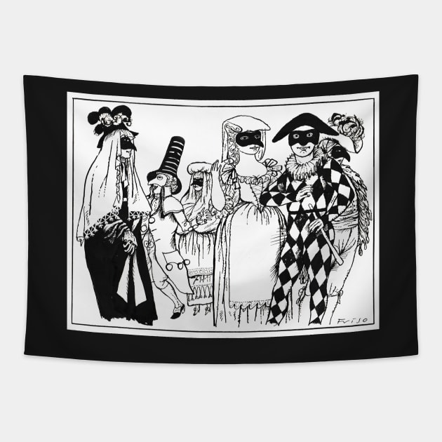 Masquerade ball Tapestry by FrisoHenstra