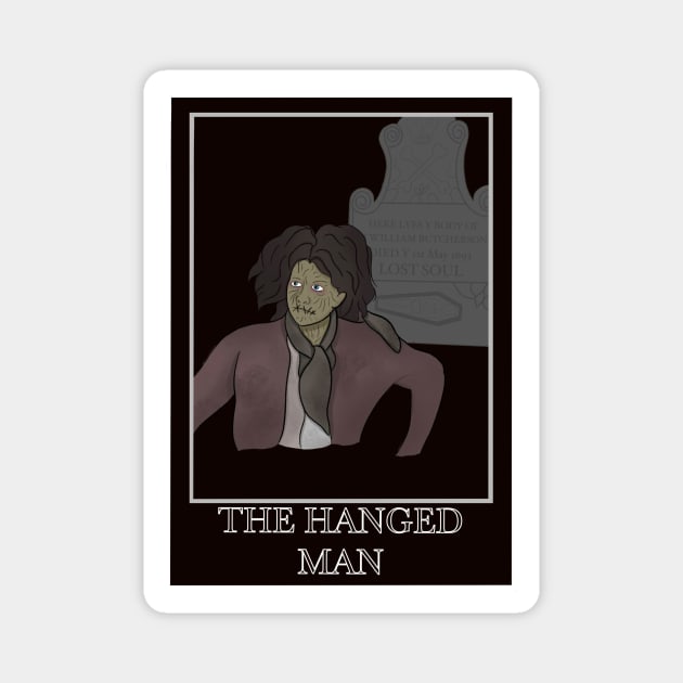 Billy Butcherson - The Hanged Man Tarot Card Magnet by Made By Meg