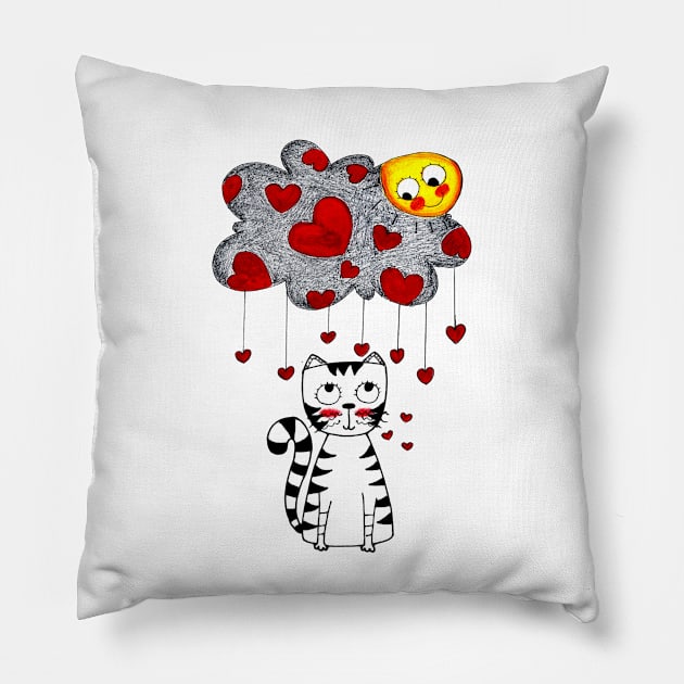 Love-Struck Yuna | A Valentine's Day Tale Pillow by MiracelArt