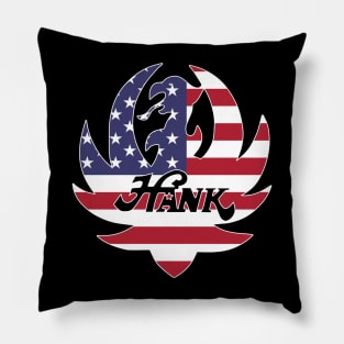 Logo flag american hank country music Pillow