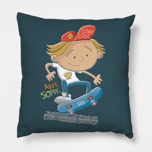 Awesome Skater Dude Pillow