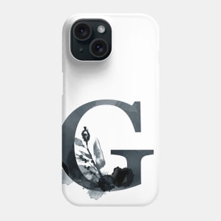 Floral Monogram G Dark Herbs And Flora Phone Case