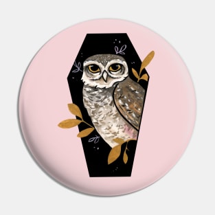 Owl coffin Pin