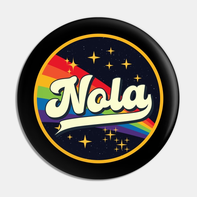 Nola // Rainbow In Space Vintage Style Pin by LMW Art