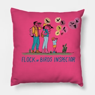 Flock of Bird Inspector Pillow