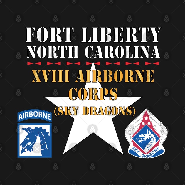 Fort Liberty North Carolina - XVIII Airborne Corps (Sky Dragons) - SSI - DUI X 300 by twix123844