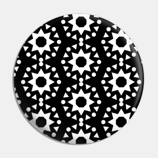 Black and white pattern print Pin