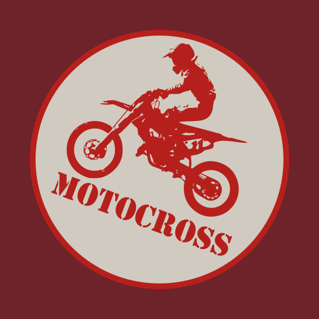 vintage retro motocross badge by fokaction