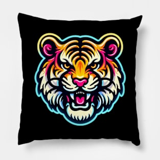 Neon tiger Pillow