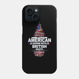 Christmas Tree  American Grown With British Roots - Gift for British From United Kingdom Phone Case