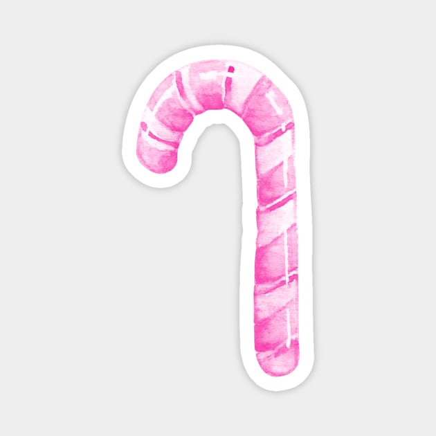 pink candy cane Magnet by shoko