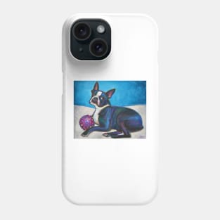 Boston Terrier with Toy Phone Case