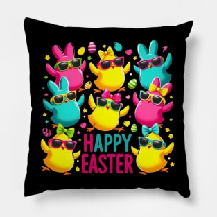 easter peeps vinyl Pillow