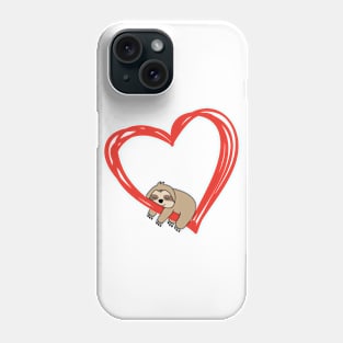 'Sloth Heart Valentines' Sweet Valentines Lovers Phone Case